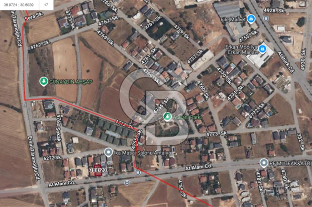 DÖŞEMEALTI YALINLIDA ORFE YAKINI CADDE ÜZERİ ARSA