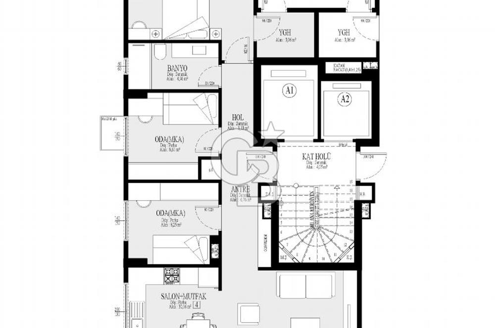 Suadiye Kavisli Sokak Projeden Satılık 3+1 Daire