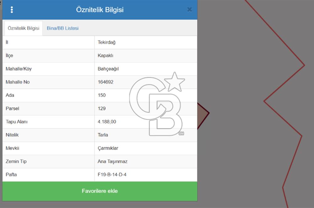 KAPAKLI BAHÇEAĞIL ÇARMIKLAR'DA 4.188 m² SATILIK TARLA