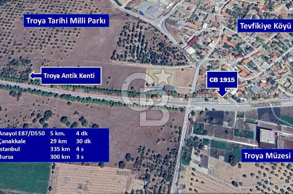 ÇANAKKALE TROYA ANTİK ŞEHRİ YOLU ÜZERİNDE SATILIK İŞLETME BİNASI