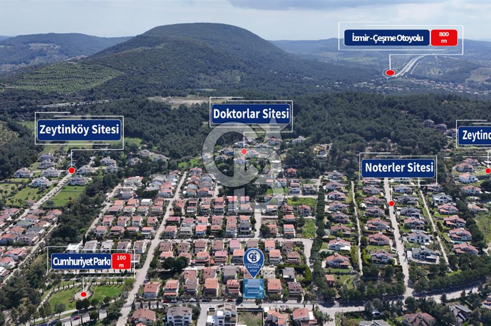 Urla Şirinkent'te Öztuncer Sitesinde Satılık 5+2 Villa