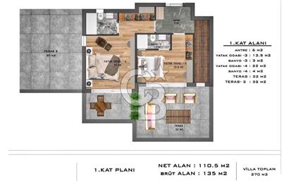 Yalıkavak Geriş Projeden Kat Mülkiyetli Denize Hakim 4+1 Villa