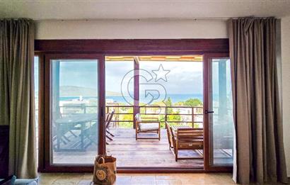 Türkbükü Hebil Doğa Hanımeli Sitesinde İskeleli Kiralık 3+1