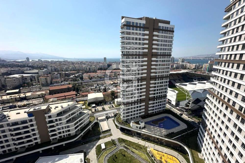 Evora İzmir`de Deniz ve Peyzaj Manzaralı 2+1 Kiralık Daire
