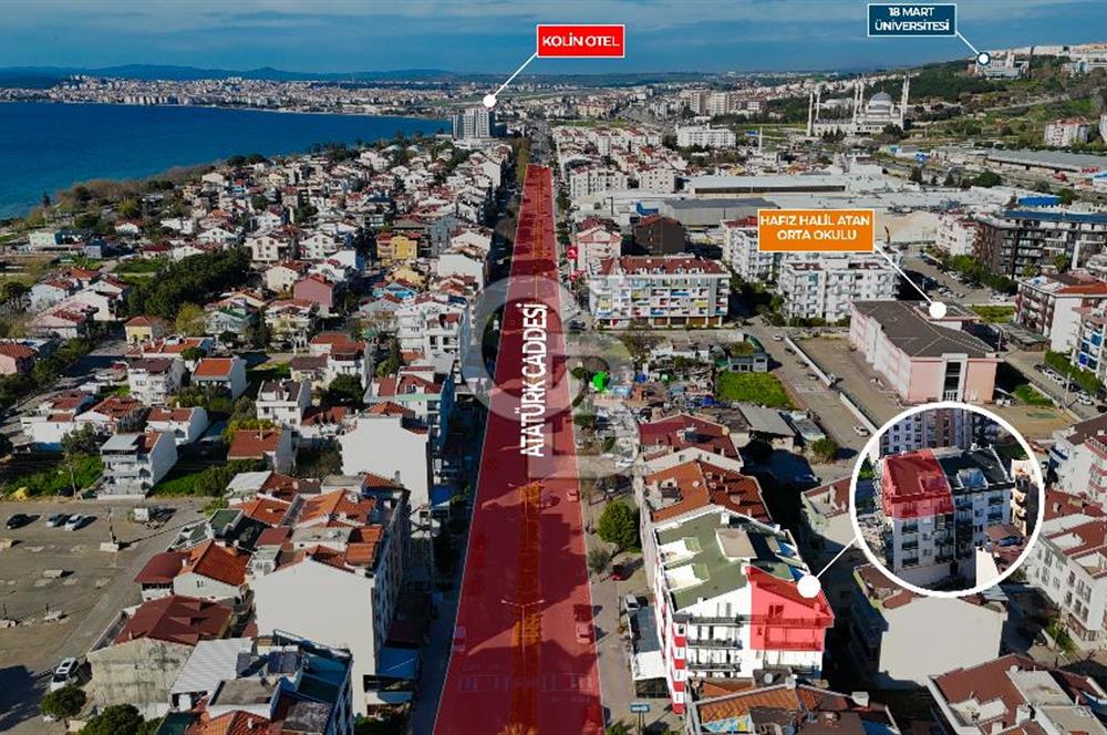 ÇANAKKALE KEPEZDE ATATÜRK CADDESİNDE DUBLEKS SATILIK DAİRE