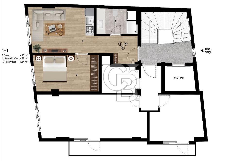 ÇANAKKALE İSMETPAŞA MAH. STADYUM MANZARALI SATILIK 1+1