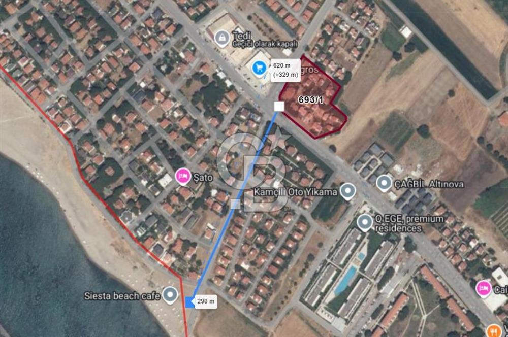 Ayvalık Altınovada Denize 300 Metre Villa İmarlı Fırsat Arsa