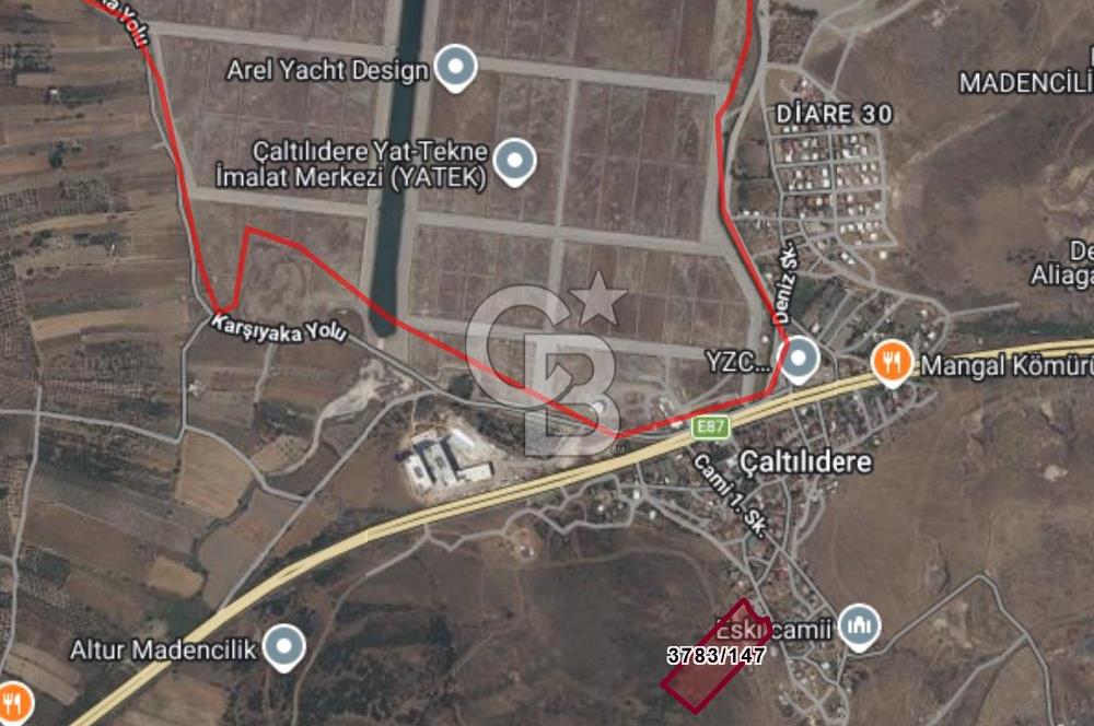 CB ODAK'TAN ALİAĞA ÇALTILIDERE'DE SATILIK İMARLI TARLA HİSSESİ