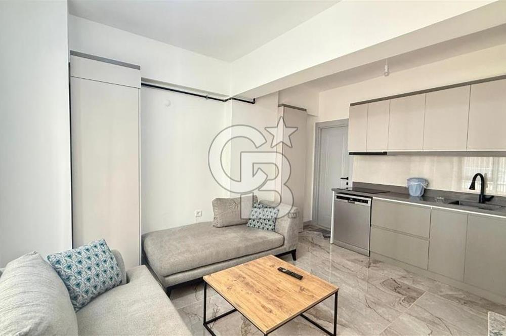 Karşıyaka Çarşı'da Eşyalı, Yerden Isıtmalı 1+1 Kiralık Daire
