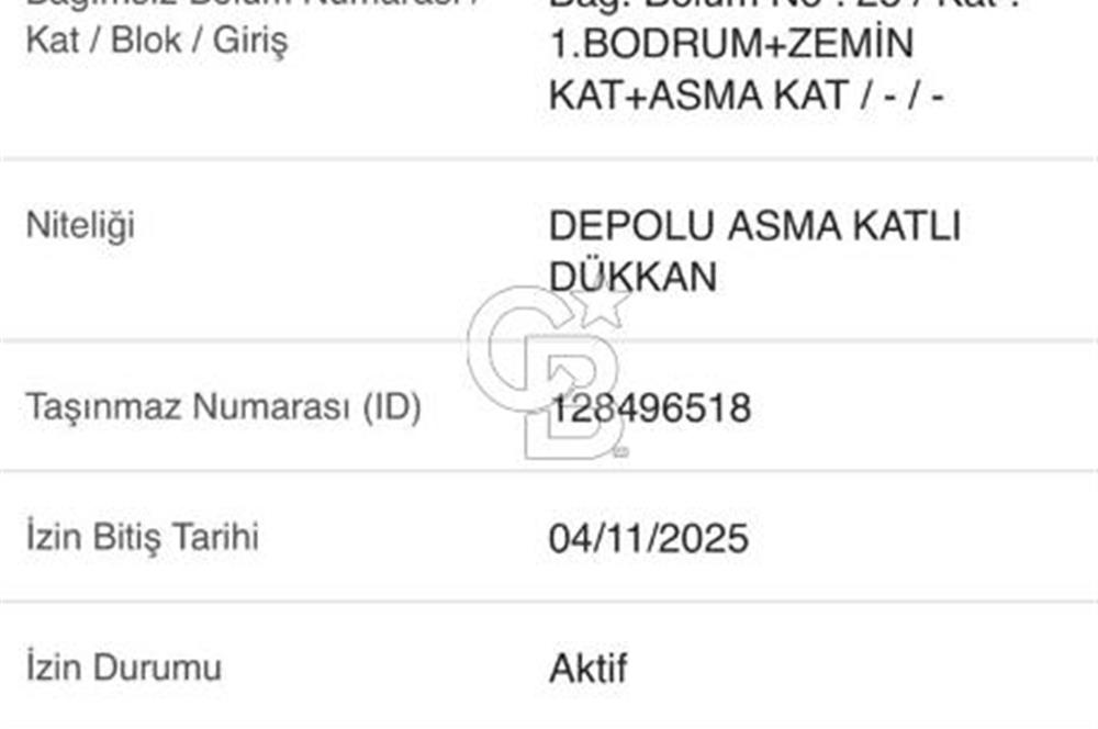 ŞANLIURFA 500 YATAKLI HASTANE KARŞISINDA 2 KATLI DEPOLU DÜKKAN