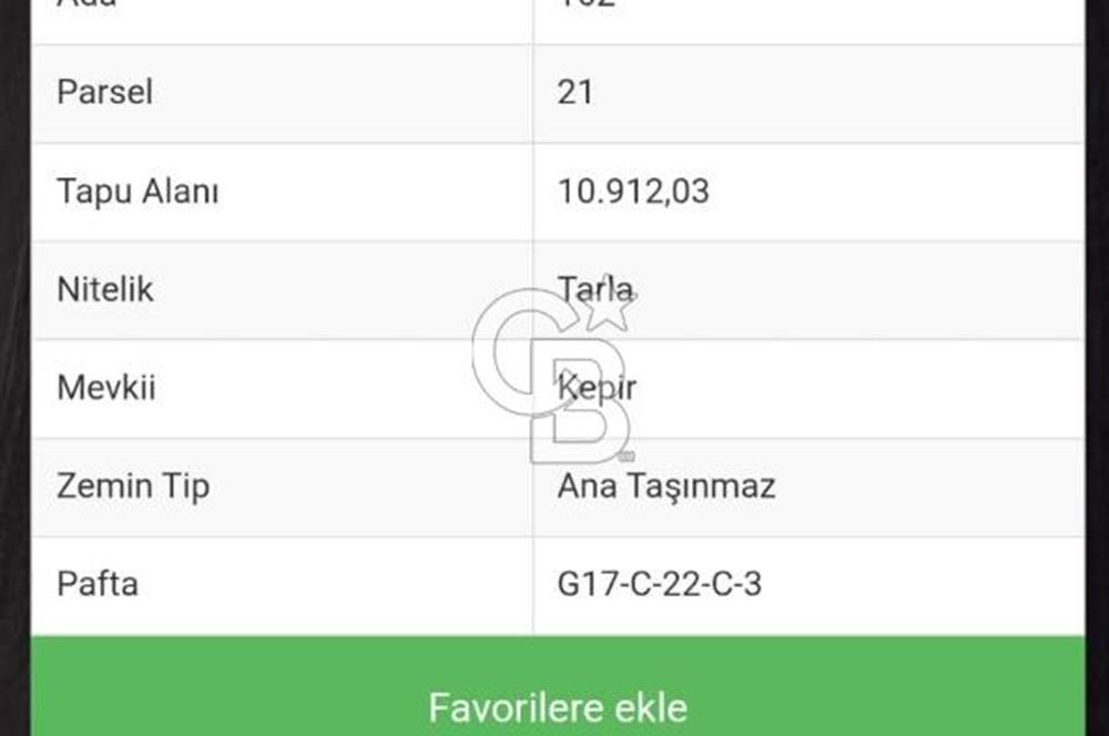 Çanakkale,Gelibolu,Demirtepe,Kepir'de 2.182,41m2