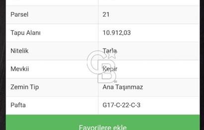 Çanakkale,Gelibolu,Demirtepe,Kepir'de 2.182,41m2