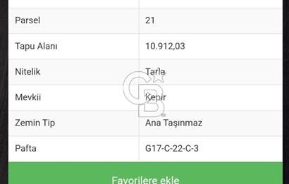 Çanakkale,Gelibolu,Demirtepe,Kepir'de 2.182,41m2