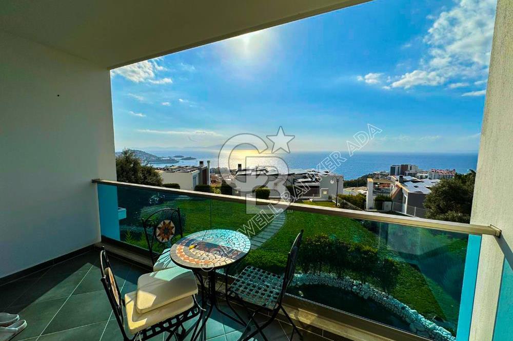 Kuşadası’nda Eşsiz Yaşam Fırsatı Deniz Manzaralı 4+1  Bahçe Dubleksi 