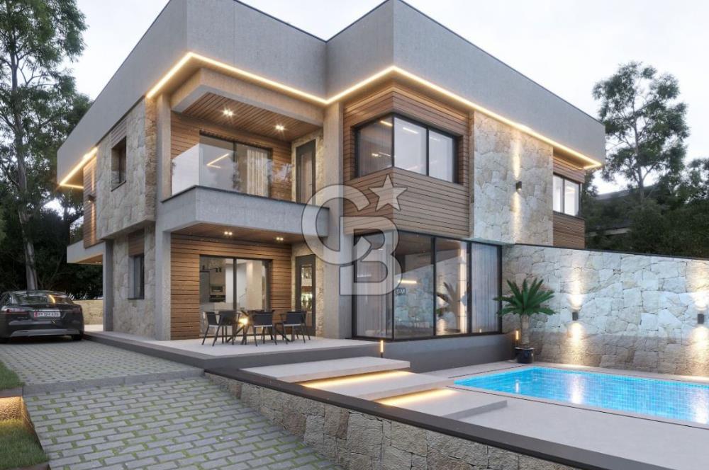FOÇA KOZBEYLİ'DE 5+1 TRİPLEX LOFT HAVUZLU SATILIK MÜSTAKİL VİLLA
