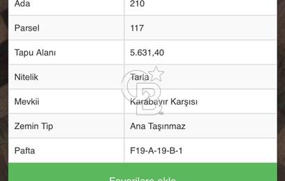 TEKİRDAĞ SARAY BEYAZKÖYDE 1427 M² UYGUN FİYATLI SATILIK TARLA