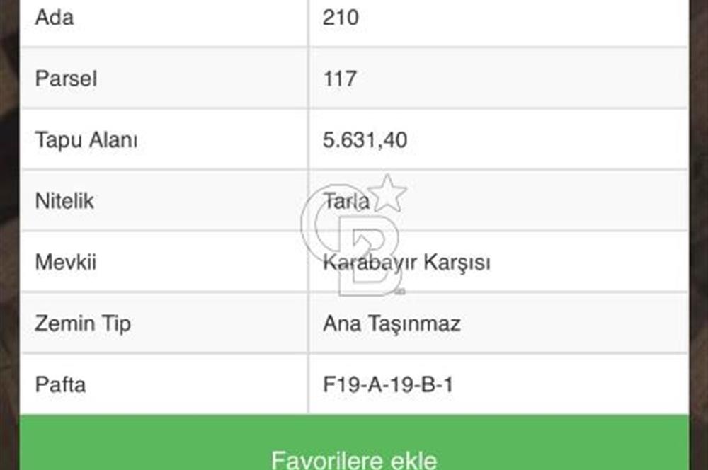 TEKİRDAĞ SARAY BEYAZKÖYDE 1427 M² UYGUN FİYATLI SATILIK TARLA