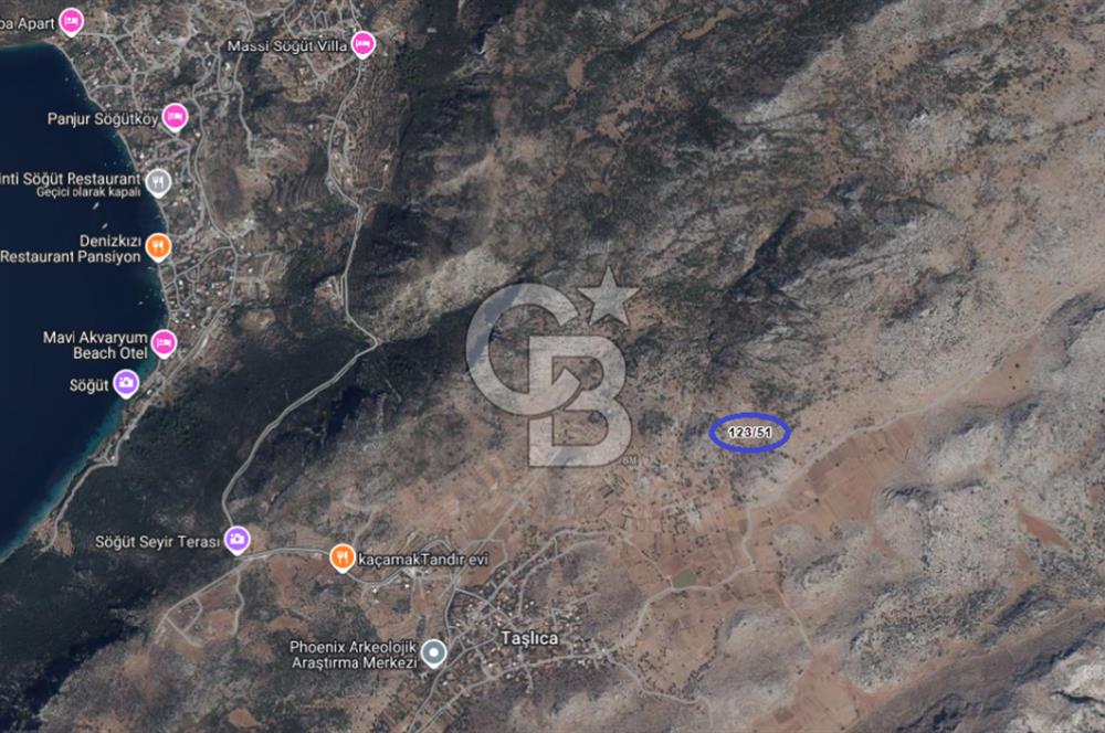 Marmaris Taslica Satilik 810.000 TL Doga Manzarali Tarla