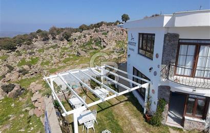 DİKİLİ'DE DENİZ MANZARALI 6 ODALI TAŞ BUTİK OTEL