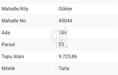 AYAŞ GÖKLER İNCE KUYUDA BÜYÜK METRAJ TEK TAPU TARLA