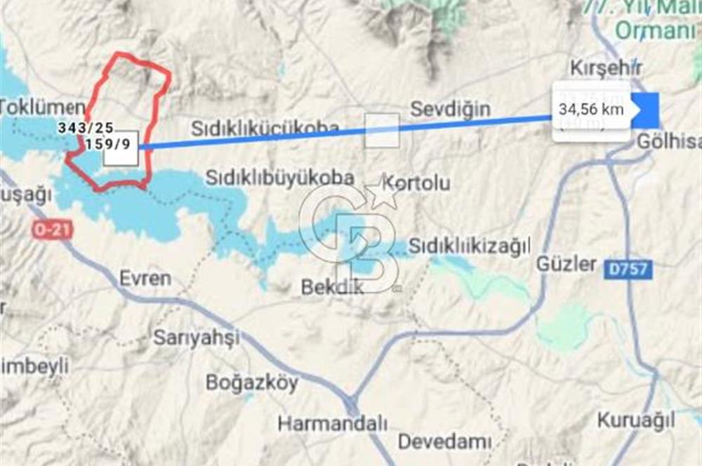 Kırşehir Hirfanlı Barajı Yakını 46.000 m² Sulu Tarım Arazisi