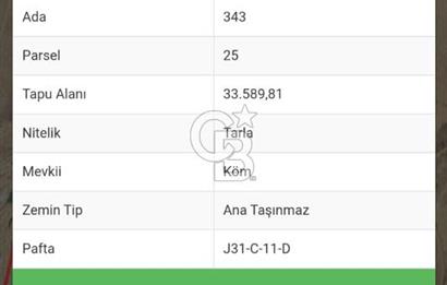 Kırşehir Hirfanlı Barajı Kenarında 33.590 M² Sulu Tarla