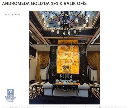 ANDROMEDA GOLD'DA 1+1 KİRALIK OFİS