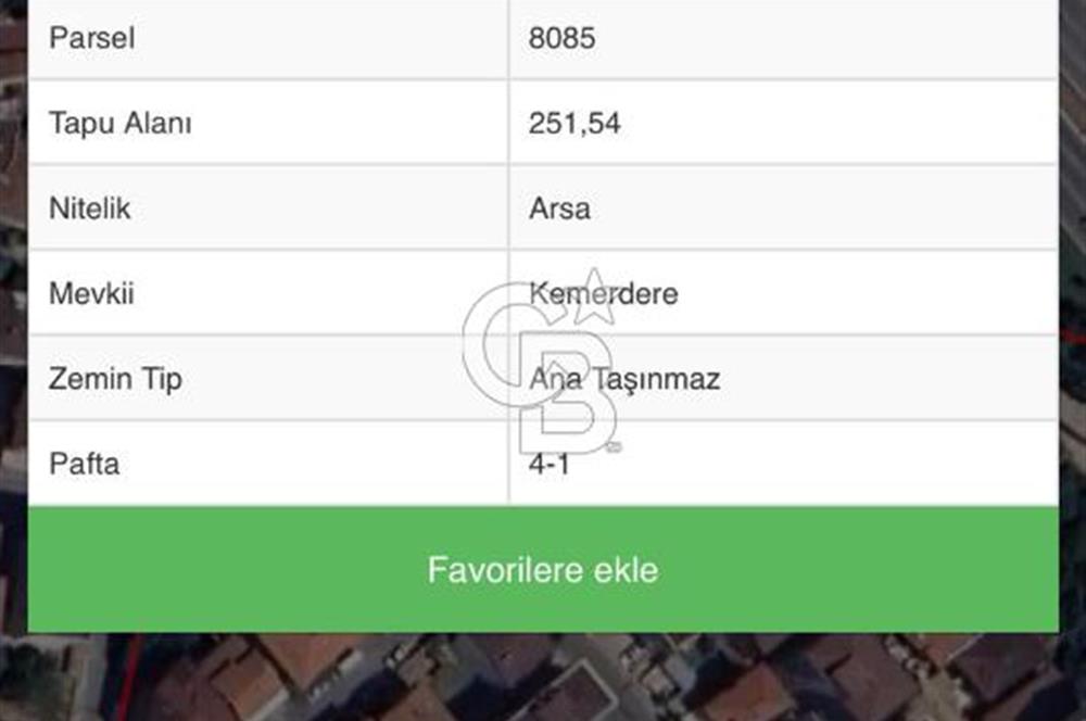 ÜMRANİYE NECİP FAZIL MAH. KEMERDERE SATILIK İMARLI KÖŞE ARSA