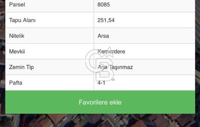 ÜMRANİYE NECİP FAZIL MAH. KEMERDERE SATILIK İMARLI KÖŞE ARSA