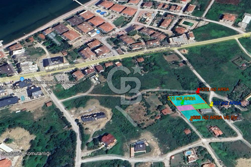 YALOVA ÇINARCIK KORU DENİZ MANZARALI SATILIK VİLLA İMARLI ARSA!.