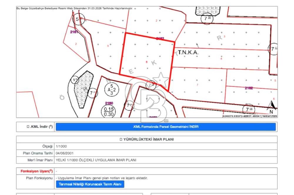 YELKİ ODTÜ KOLEJİ YAKINI SATILIK VİLLA ARSASI