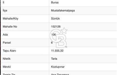 CB BLACK'TAN MUSTAFAKEMALPAŞA SATILIK TARLA