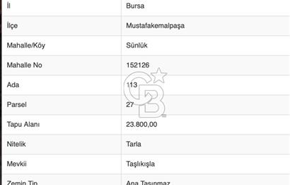 CB BLACK'TAN MUSTAFAKEMALPAŞA TARLA