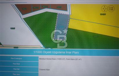 BAŞİSKELE BAHÇECİK' DE DENİZ VE DOĞA MANZARALI 1408 m2 ARSA