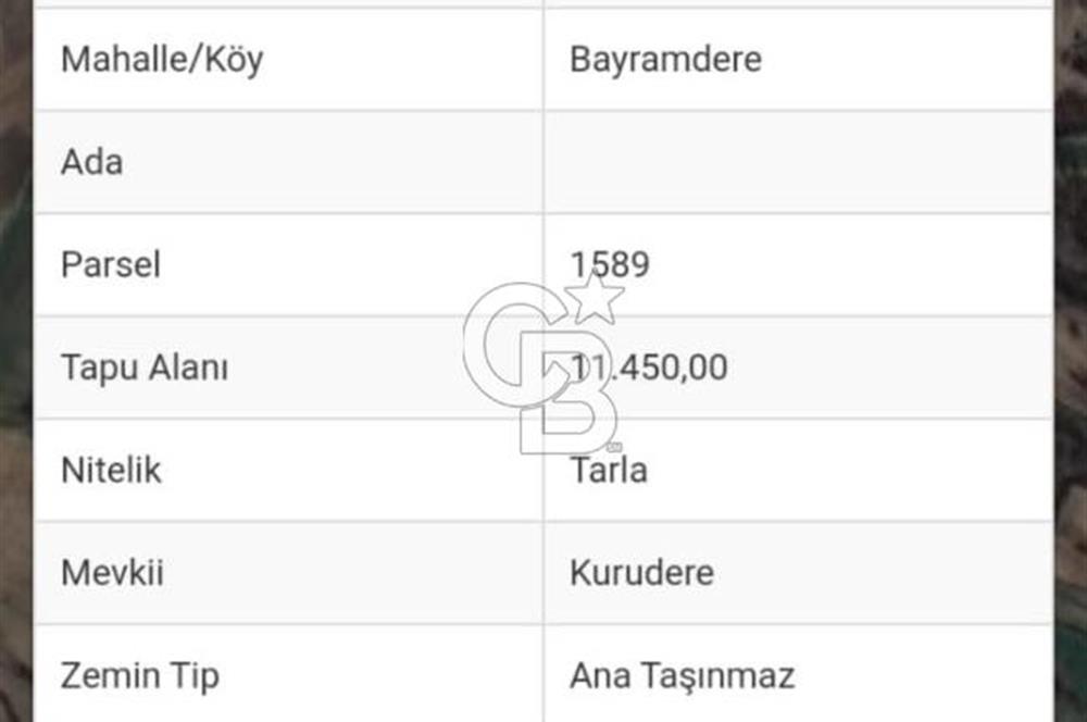 KIRKLARELİ BAYRAMDERE KÖYÜNDE YOLA CEPHE 11.450 M2 SATILIK TARLA
