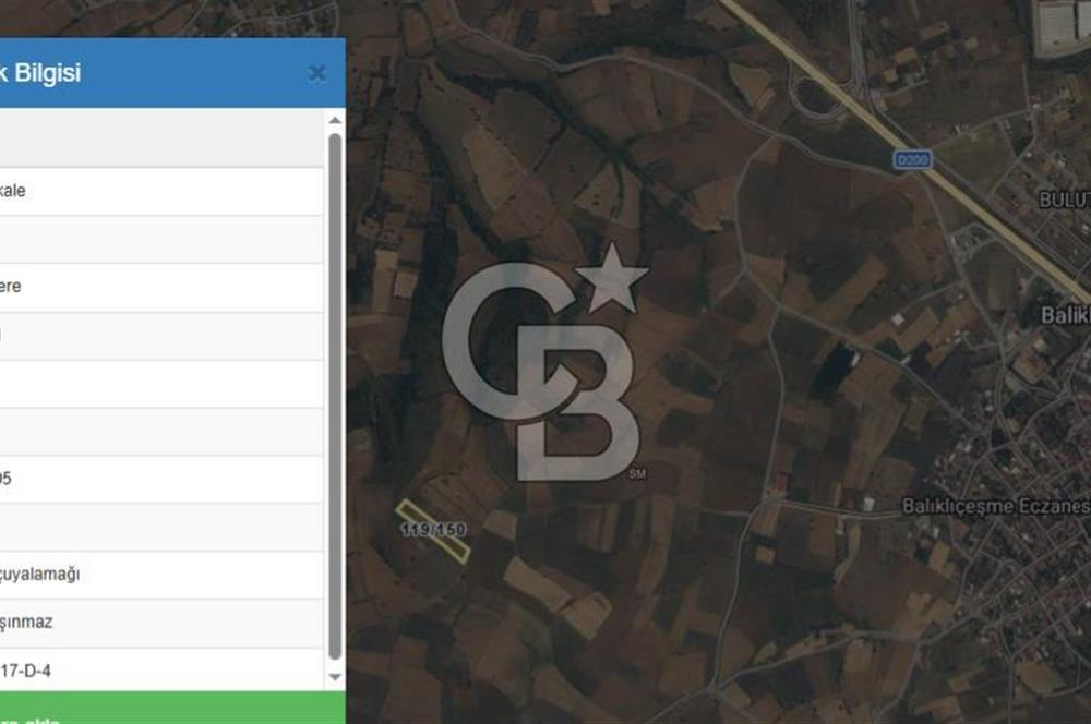 ÇANAKKALE BİGA ÇINARDERE'DE YOLA CEPHELİ SATILIK 6562 M2 TARLA