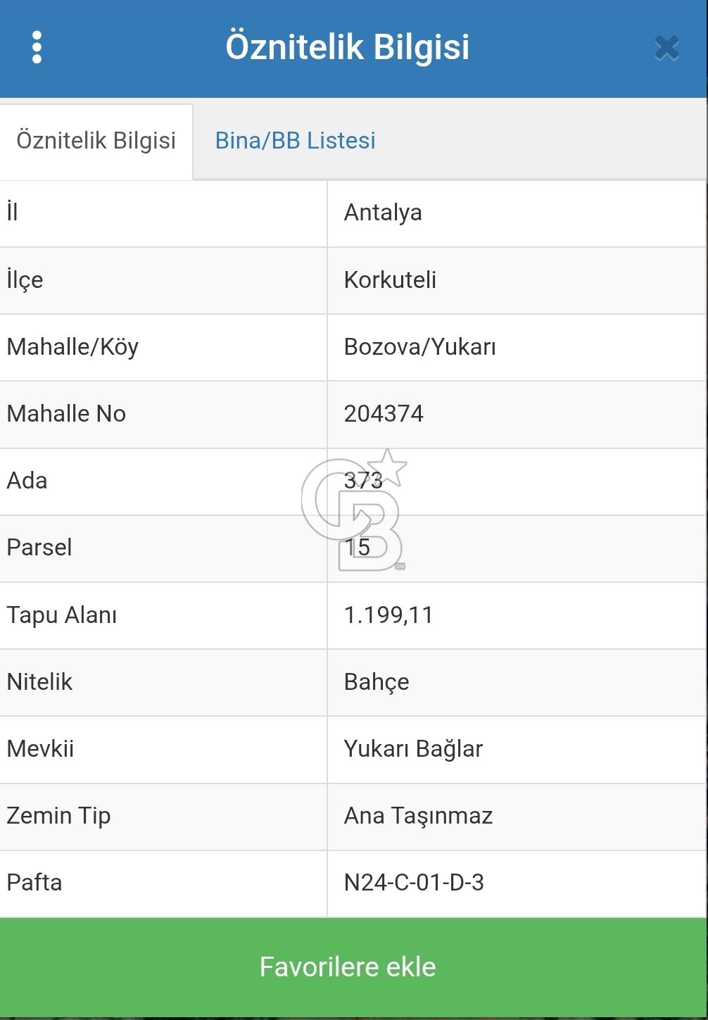 KORKUTELİ BOZOVA YOLÜSTÜ BAHÇE