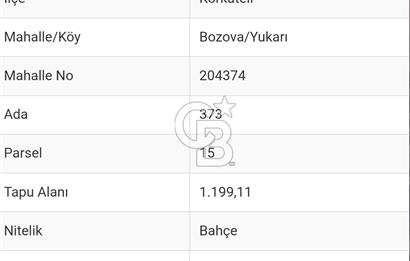 KORKUTELİ BOZOVA YOLÜSTÜ BAHÇE