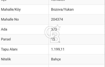 BOZOVADA YOLÜSTÜ TARLA