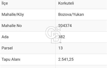 BOZOVA KORKUTELİ BURDUR YOLU PARELELİNDE SATILIK TRALA
