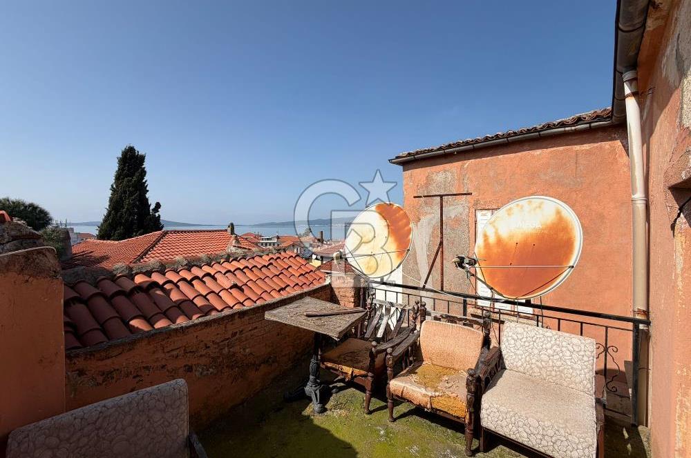 Ayvalık İsmetpaşa Teraslı Deniz Manzaralı Rum Taş Ev