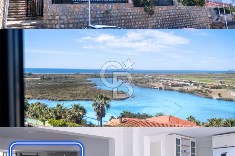 DALAMAN ESKADA DENİZ VE GÖL MANZARALI SATILIK LÜKS VİLLA