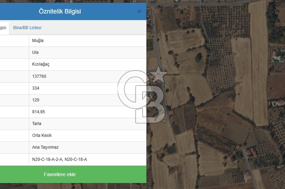 muğla ula kızılağaç yatırımlık tarla