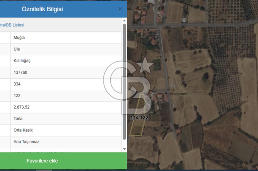 Muğla Ula Kızılağaç'ta Yatırımlık Satılık Tarla