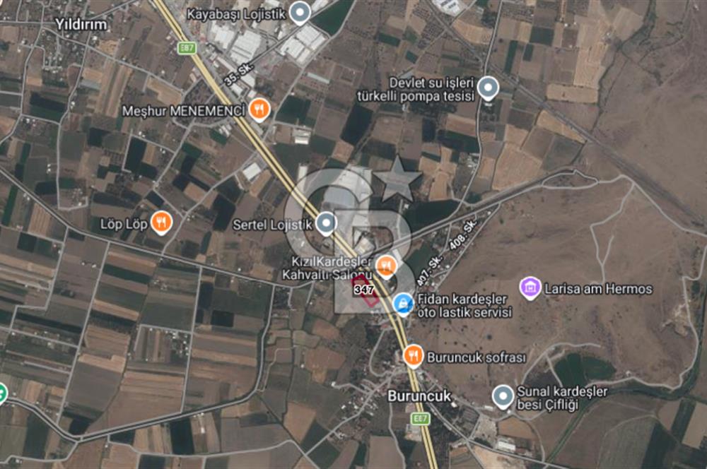 CB ODAK'TAN MENEMEN BURUNCUKTA YOLA CEPHELİ SATILIK 5.597M2