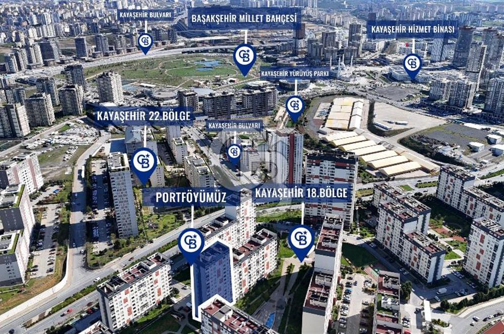 SATILIK KAYAŞEHİR 18.BÖLGE 3+1 BÜYÜK TİP ÇİFT CEPHE FULL YAPILI