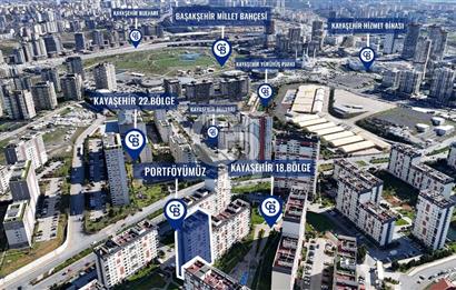 SATILIK KAYAŞEHİR 18.BÖLGE 3+1 BÜYÜK TİP ÇİFT CEPHE FULL YAPILI