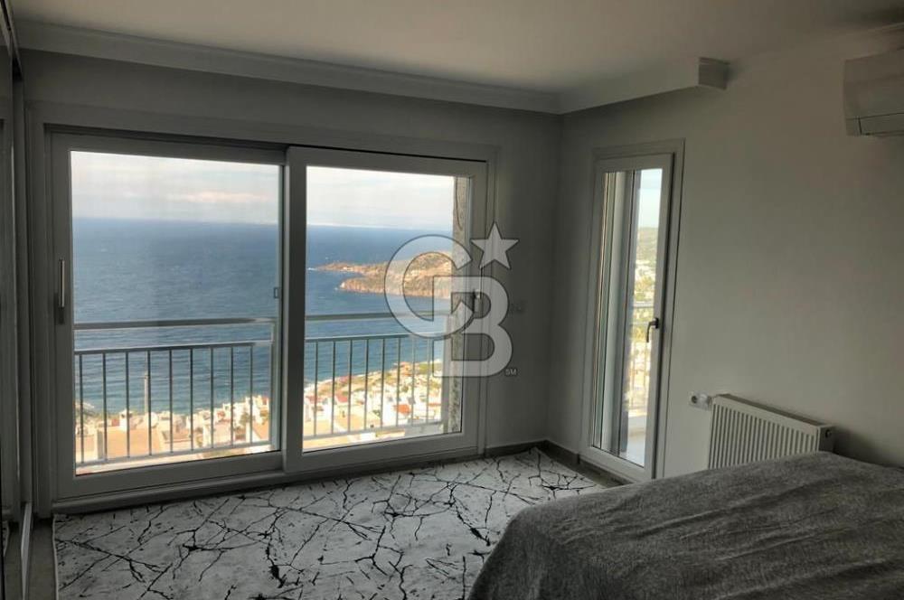 YALIKAVAK KIZILBURUNDA FULL DENİZ MANZARALI 4+2 HAVUZLU VİLLA