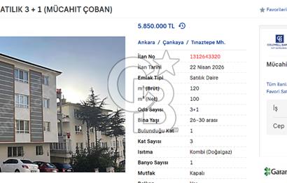 ESAT BALLIBABA SOKAK SATILIK 3 + 1 (MÜCAHIT ÇOBAN)