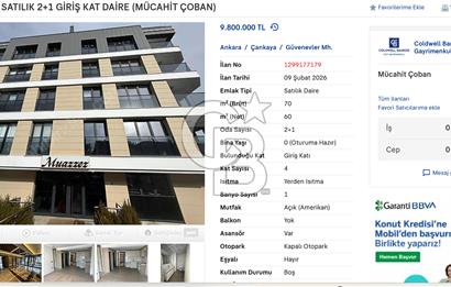 MUAZZEZ APT SATILIK 2+1 GİRİŞ KAT DAİRE (MÜCAHİT ÇOBAN)